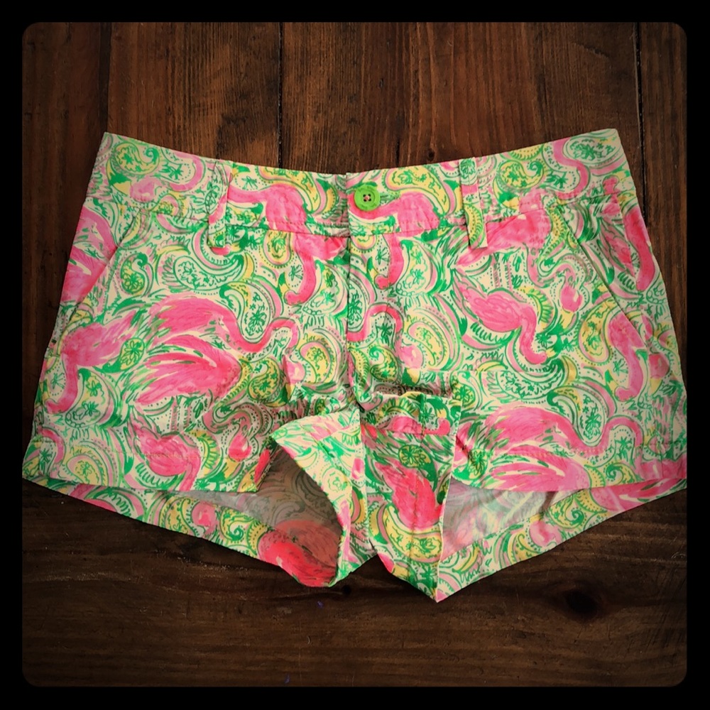 Lilly Pulitzer Flamingo Walsh Shorts size 4